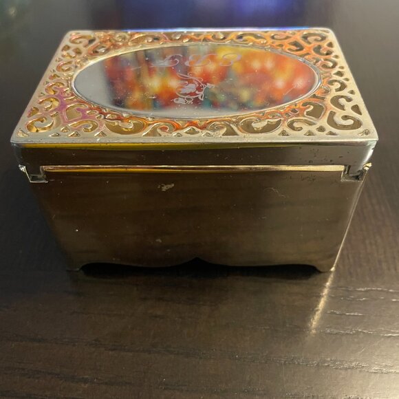 Engraved Silver and gold plated jewelry box (EBF) - Picture 5 of 8